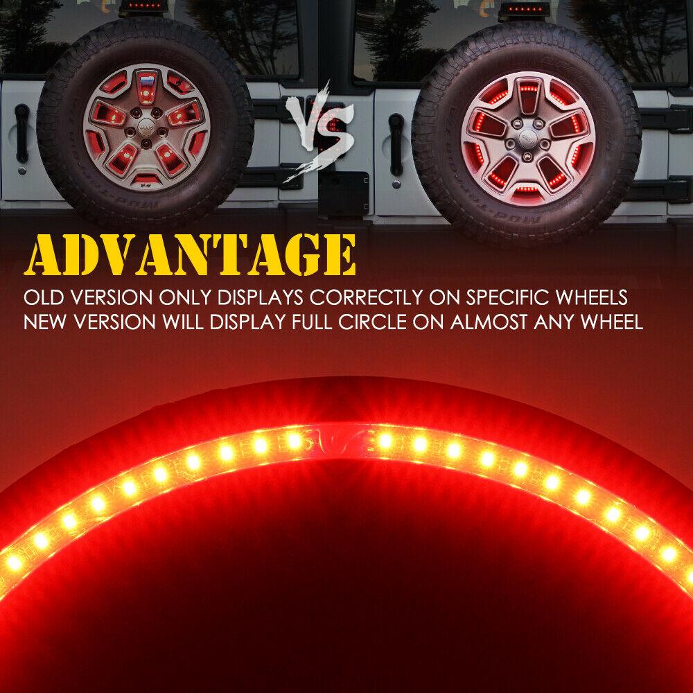 14&quot; Cyclone Series Spare Tire LED Brake Light For 07-18 Jeep Wrangler Brake Lights 