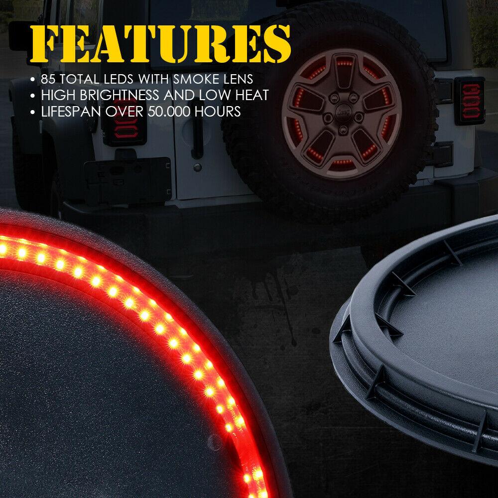 14&quot; Cyclone Series Spare Tire LED Brake Light For 07-18 Jeep Wrangler Brake Lights 