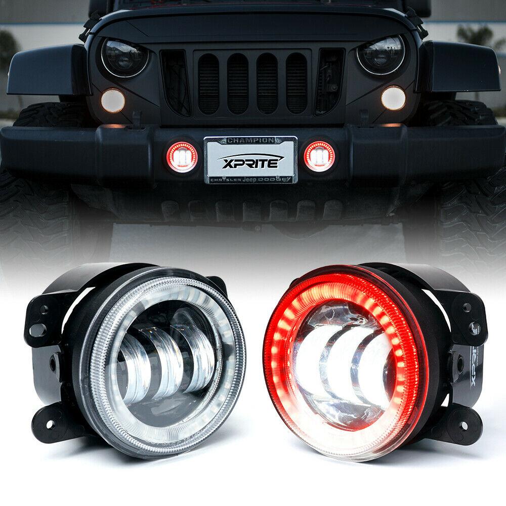 4 Adventure Series 60W CREE LED Fog Lights Halo - Red - It's a Jeep Thing  Shop