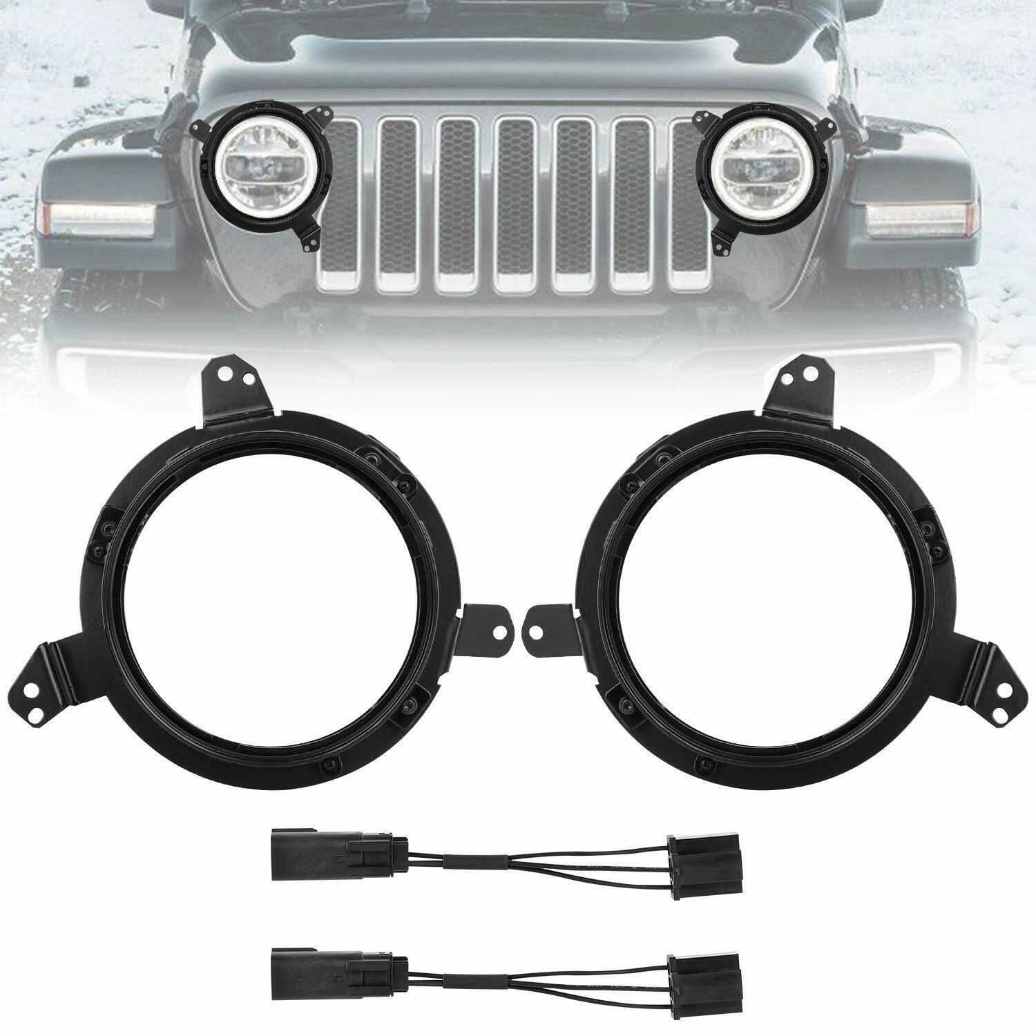 7" LED Headlight Mounting Bracket Ring For Jeep Wrangler JL 2018+ Mounting Brackets 
