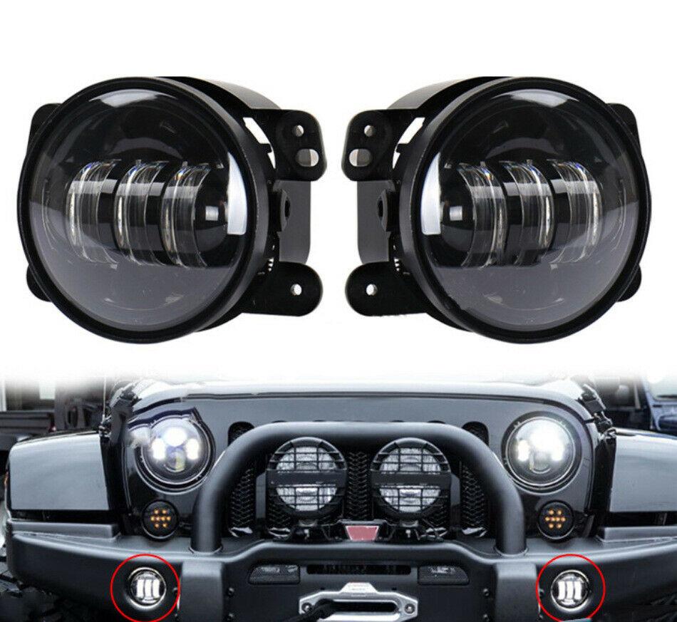 7" LED Headlights + 4" Fog Light Combo Kit For Jeep Wrangler JK 2007-2018 Head & Fog Lights Sets 