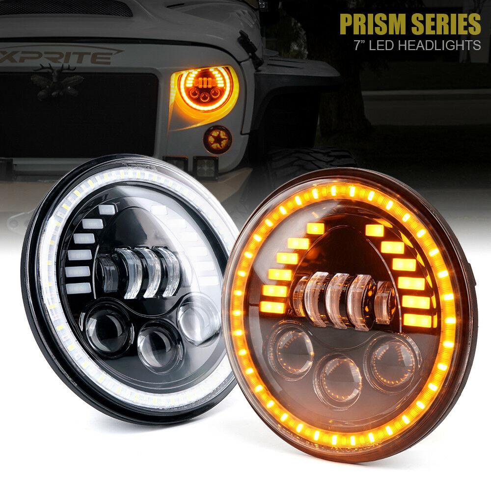 7" Prism Series 85W LED Headlights With DRL For 1997-2018 Jeep Wrangler TJ JK Head Lights 