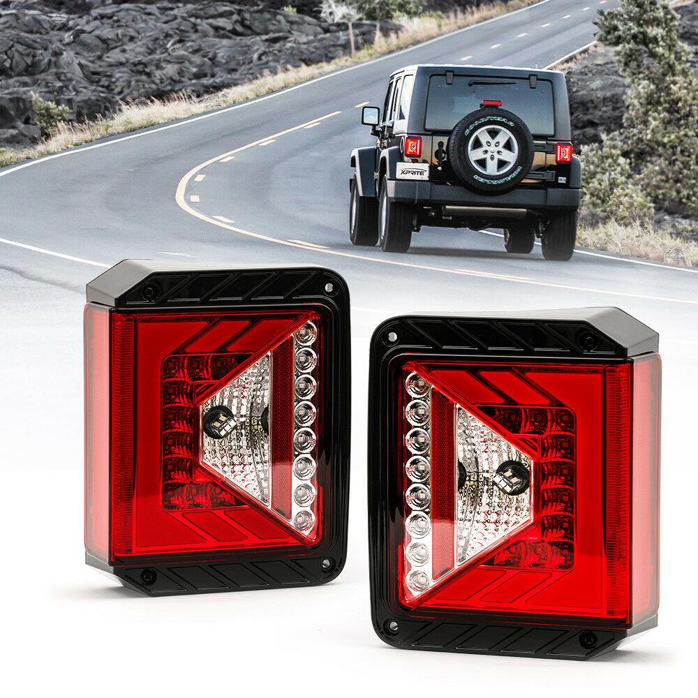 Rival Series LED Taillights For 2007 - 2018 Jeep Wrangler JK JKU - Red Tail Lights 