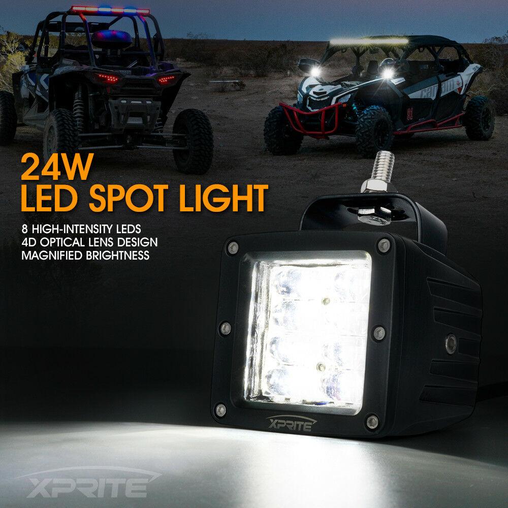 Sunrise Series 3" LED Spot Light with Amber Backlight - Set of 2 with Wiring Harness Spot Lights 